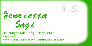 henrietta sagi business card